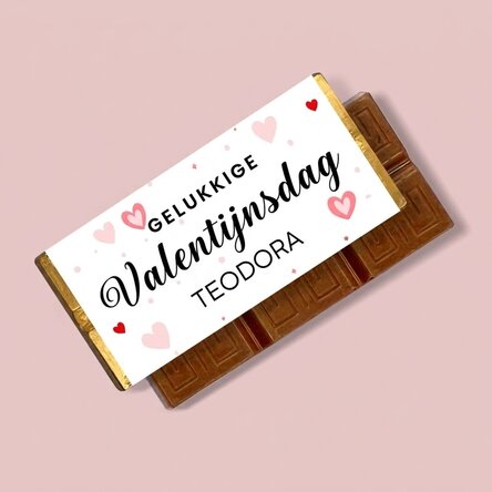 Gepersonaliseerde mini-chocoladereep met boodschap - Valentijnsdag