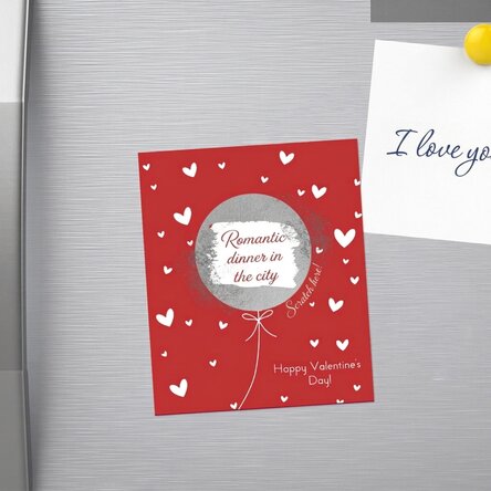Reusable magnet 10x12 cm personalised with text - Love