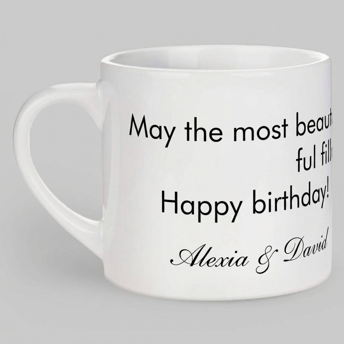 Gepersonaliseerd espressokopje met tekst - Een boodschap voor je dierbaren