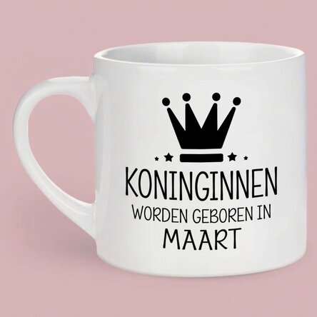 Gepersonaliseerde espressokop met tekst - Queens