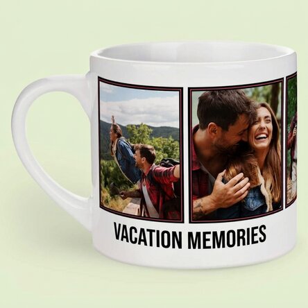 Gepersonaliseerd espressokopje met 5 foto’s en tekst - Herinneringen