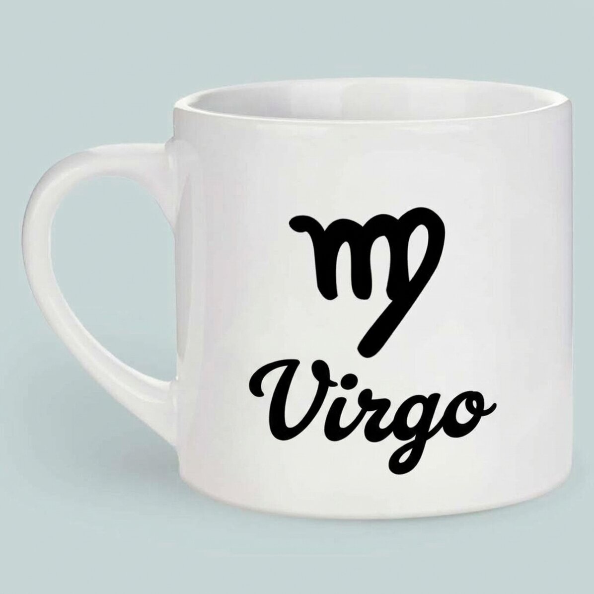 Gepersonaliseerde espressokop met foto en tekst - Sterrenbeeld Maagd