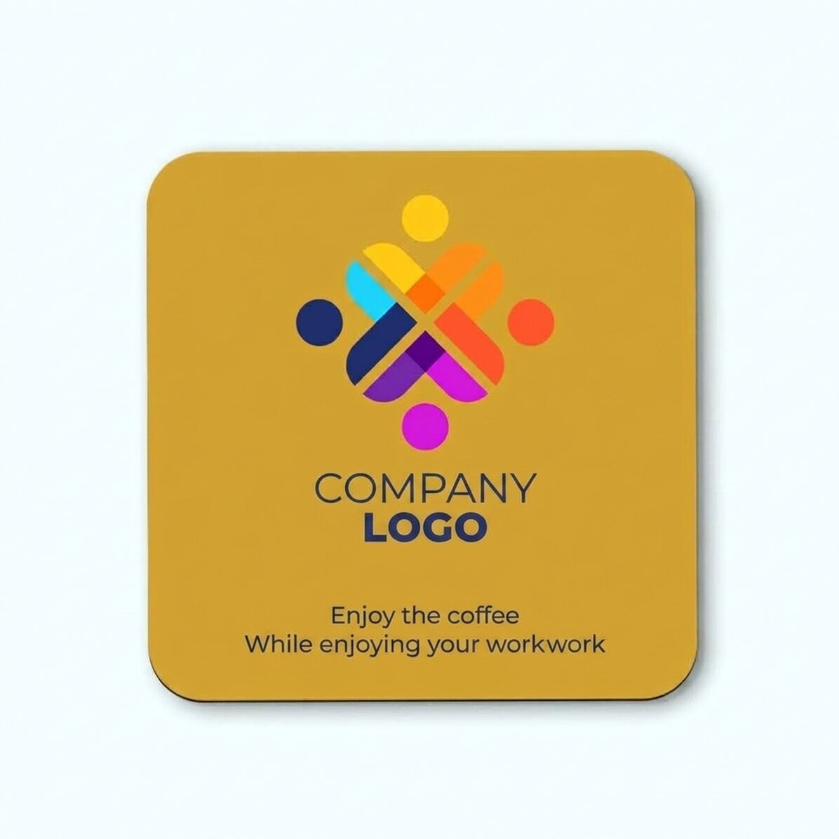 Glashouder, gepersonaliseerd met logo en tekst