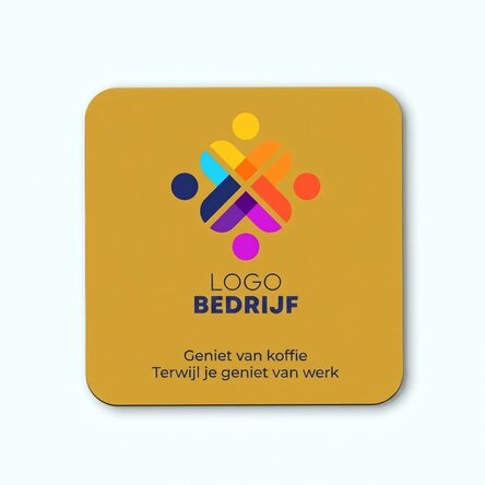 Glashouder, gepersonaliseerd met logo en tekst