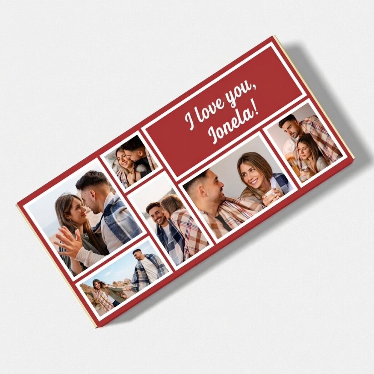 Chocolade met 7 foto’s en een persoonlijke boodschap