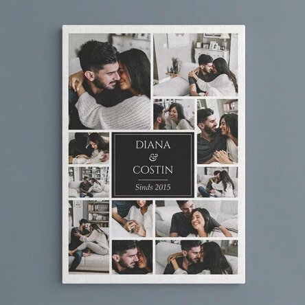 Gepersonaliseerd canvasdoek met 12 foto's