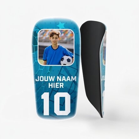 Voetbalrugnummers op maat met een foto en tekst