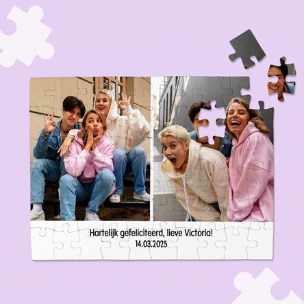 Gepersonaliseerde puzzel met 2 foto