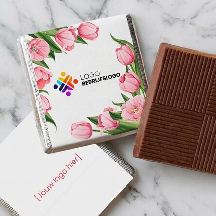 Gepersonaliseerde mini-chocolade met logo - Lente
