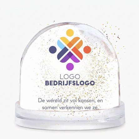 Gepersonaliseerde bureau-bol met logo en tekst