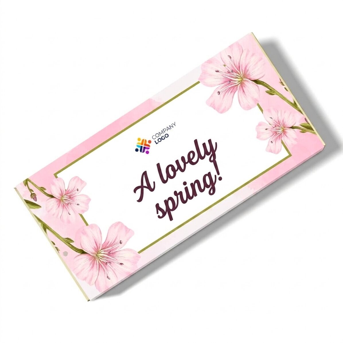 Chocolade op maat met boodschap en logo - Lente