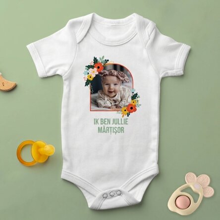 Gepersonaliseerd kinderpakje met een foto en tekst - Bloemen