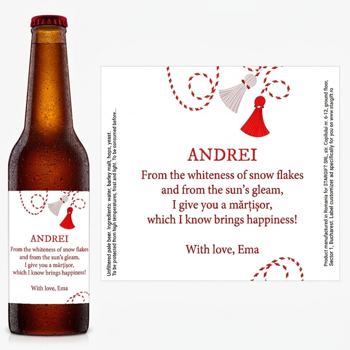 Bier met een persoonlijke boodschap
