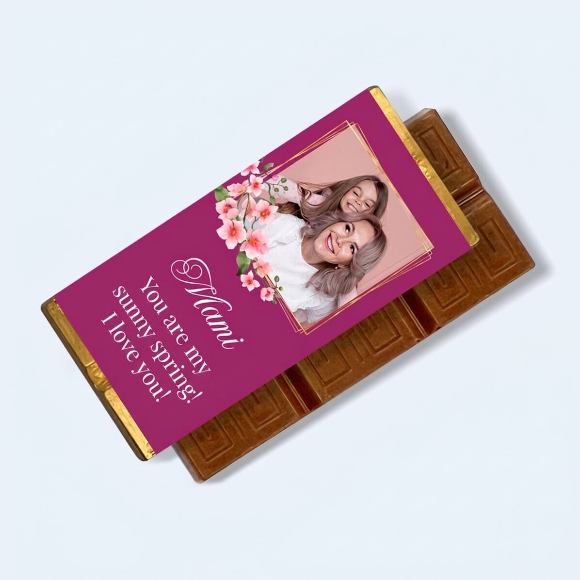 Gepersonaliseerde mini-chocoladereep met boodschap en foto - Mijn liefste