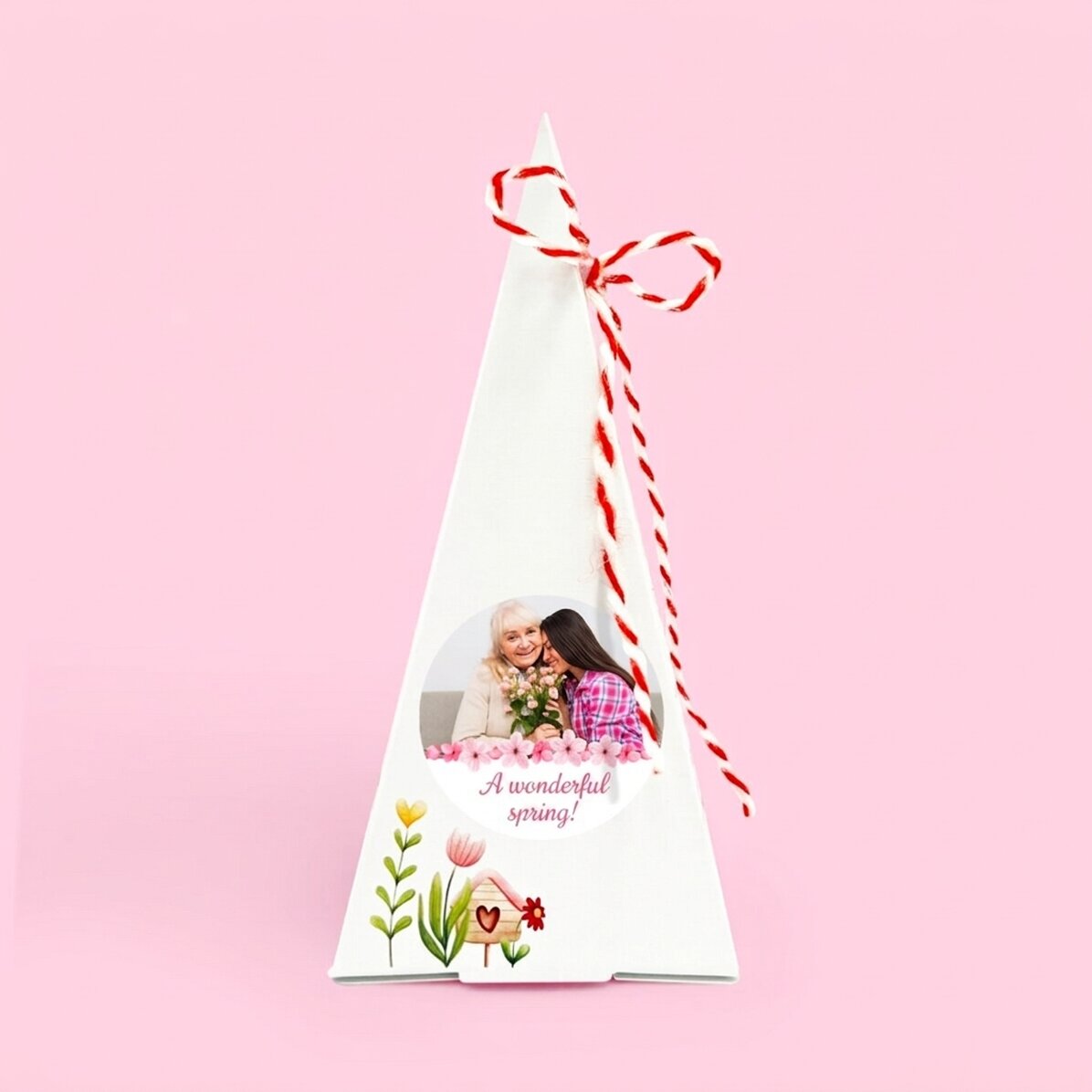 Gepersonaliseerde bloemenplantset met foto en tekst - Flowers