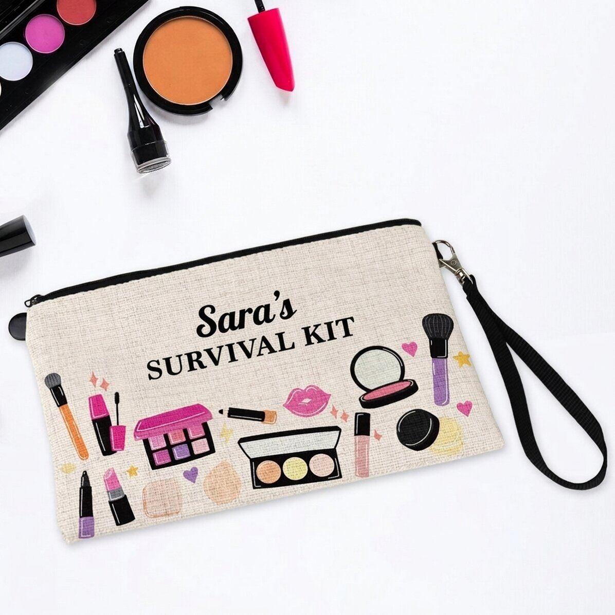 Gepersonaliseerde make-upset met tekst - My Survival Kit