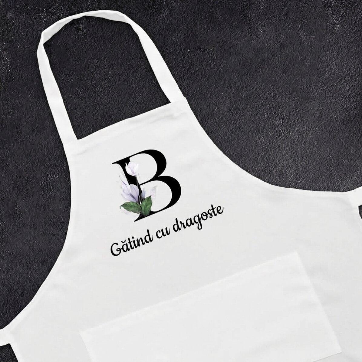 Gepersonaliseerd setje met initiaal en boodschap - Floral