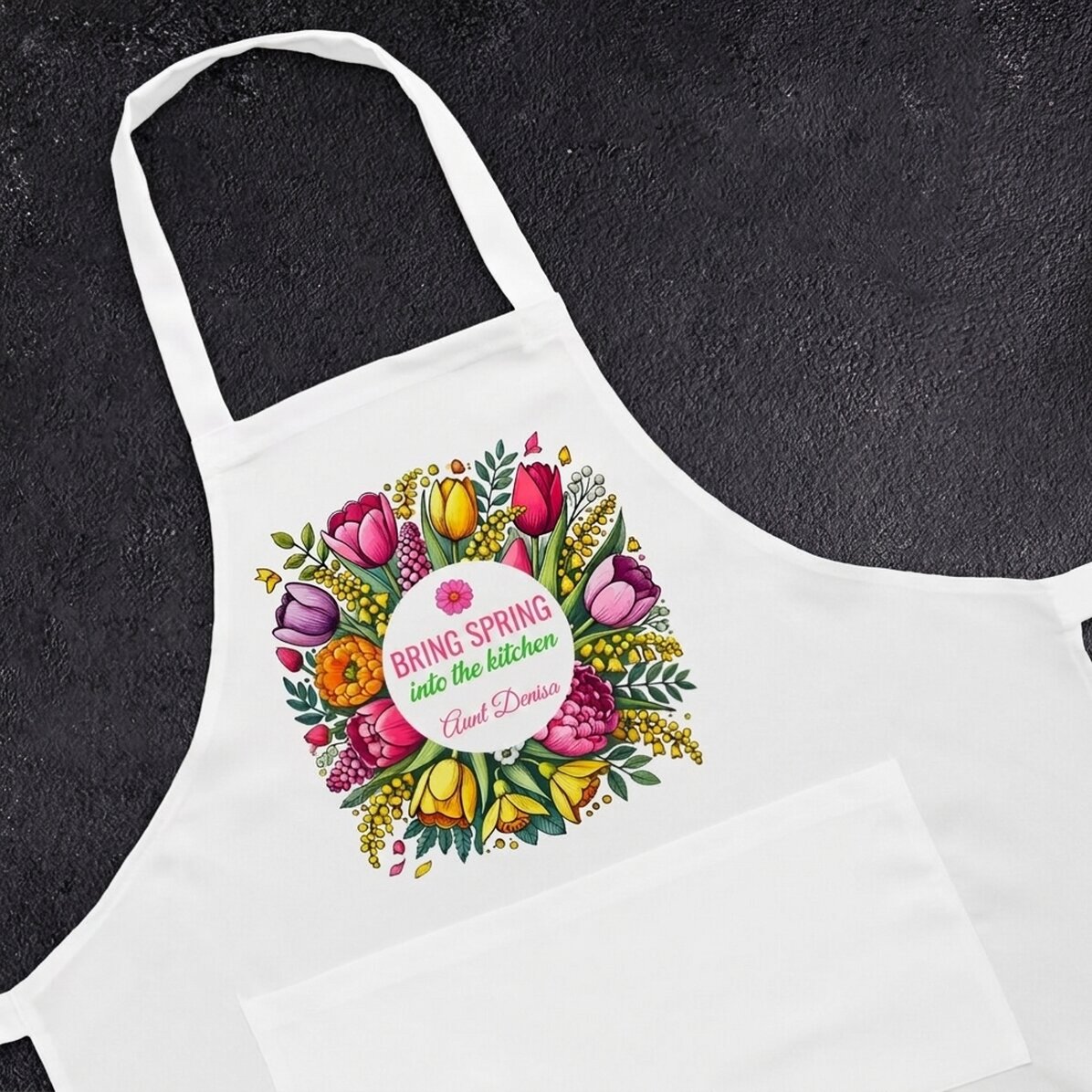 Op maat gemaakte geschenkdoos met tekst - Lentebloemen