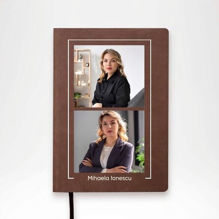 Gepersonaliseerde agenda met 2 foto's en naam