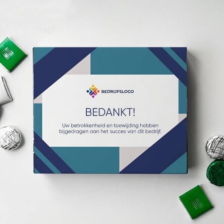 Gepersonaliseerde bonbondoos met boodschap - Bedankt!