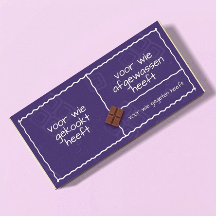 Chocolade met gepersonaliseerde tekst - Porties