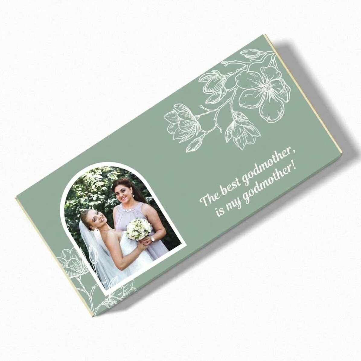 Chocolade met een foto en een persoonlijke boodschap - Flowers