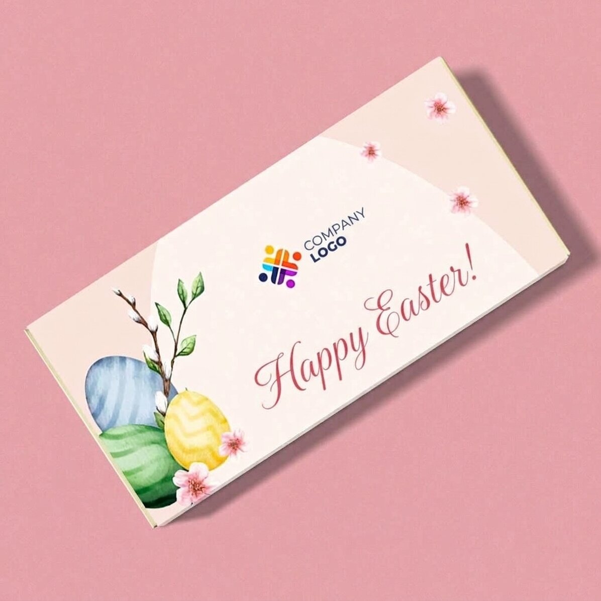 Chocolade met eigen logo en boodschap - Pasen