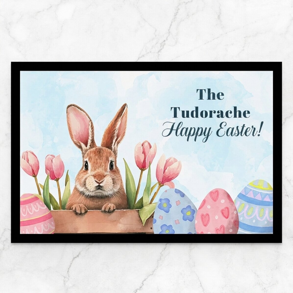 Op maat gemaakte deurmat met tekst - Cute bunny