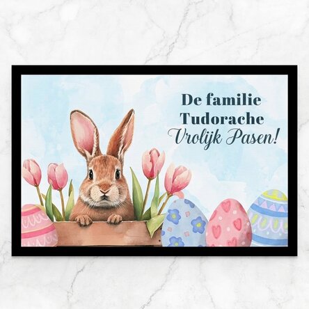 Op maat gemaakte deurmat met tekst - Cute bunny