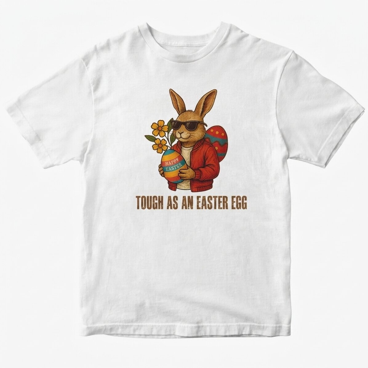 Gepersonaliseerd katoenen T-shirt voor Pasen – Coole paashaas