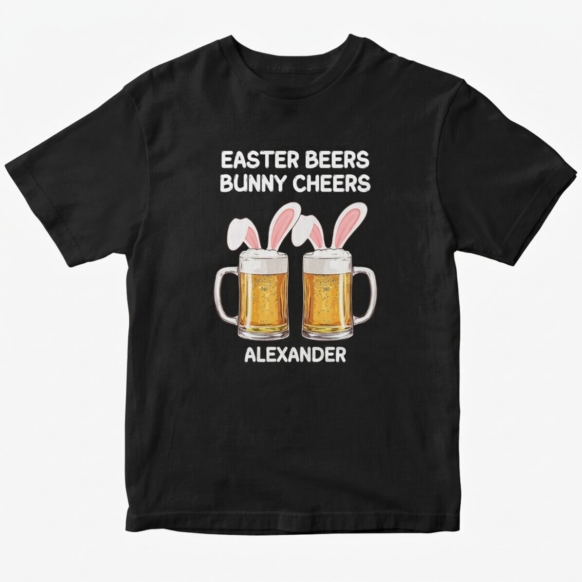 Katoenen T-shirt met gepersonaliseerde tekst - Easter cheers