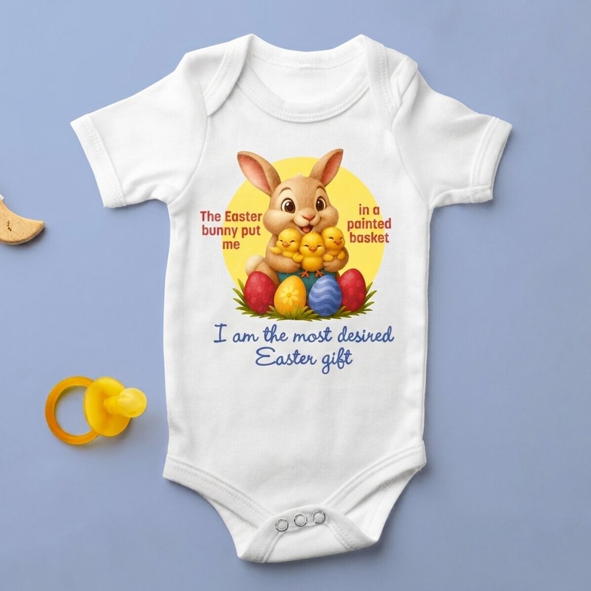 Gepersonaliseerd rompertje voor kinderen met tekst - Paasgeschenk
