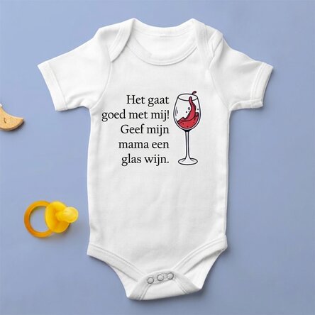 Gepersonaliseerd kinderbody met tekst - Wine