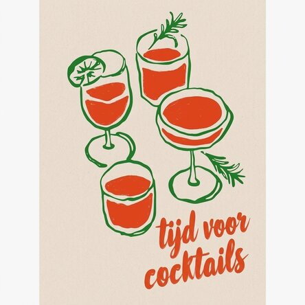Poster 'Cocktail o'clock'