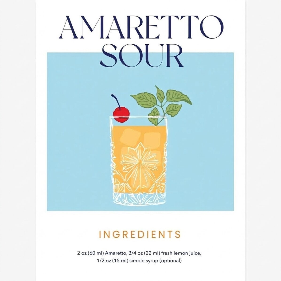 Poster Amaretto Sour