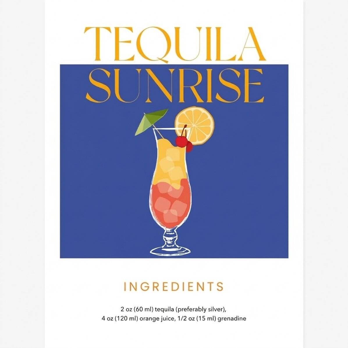 Poster Tequila Sunrise