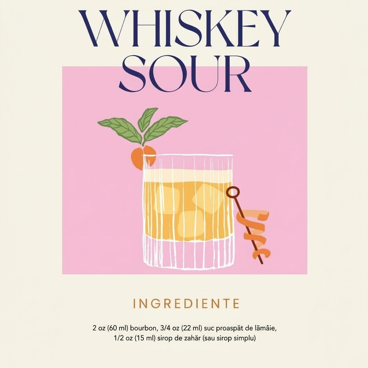 Poster Whiskey Sour