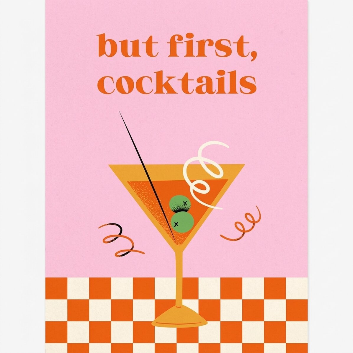 Poster Maar eerst: cocktails