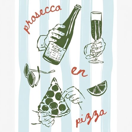 Poster Prosecco & Pizza