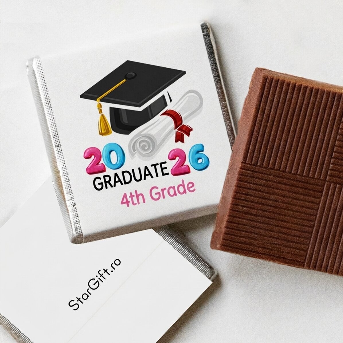 Gepersonaliseerde mini-chocolade met tekst - Ik ben afgestudeerd