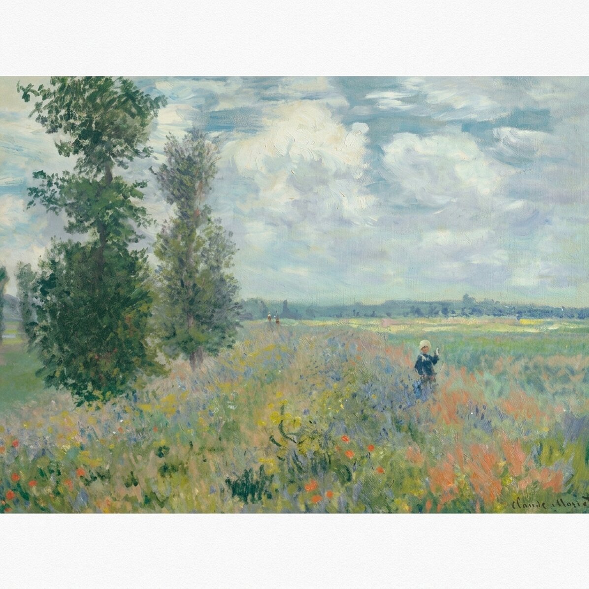 Poster in liggend formaat - Claude Monet, Veld met klaprozen bij Argenteuil, 1875