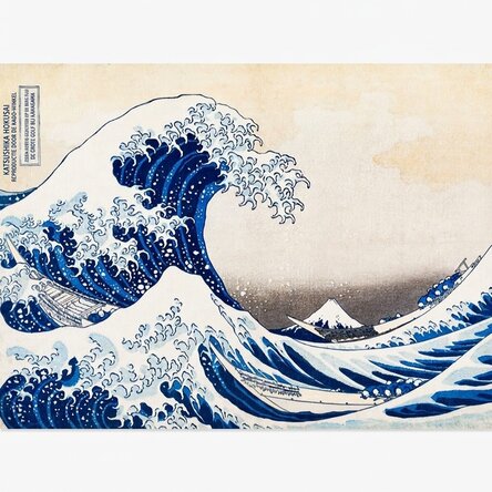 Poster in liggend formaat - Katsushika Hokusai - De grote golf van Kanagawa, 1831