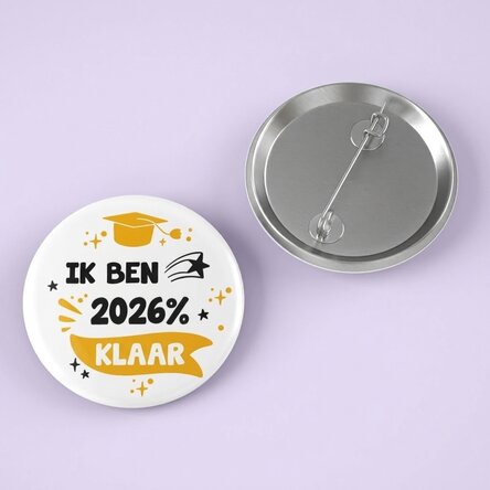 Gepersonaliseerde button met tekst - I'm done