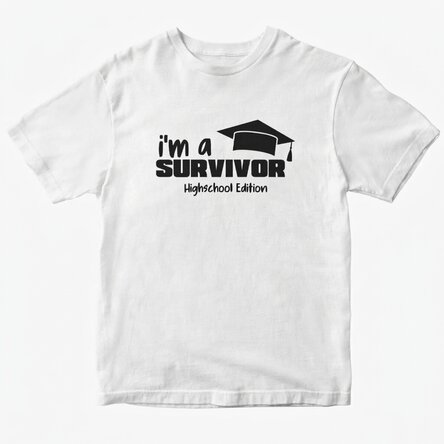 Katoenen T-shirt met gepersonaliseerde tekst - Survivor
