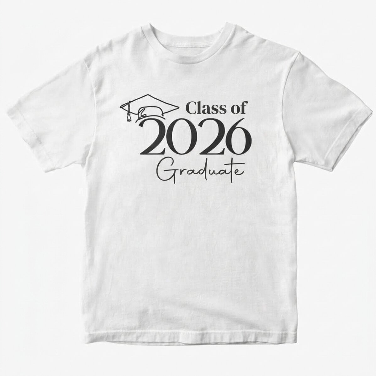Katoenen T-shirt met gepersonaliseerde tekst - Afstuderen