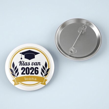 Gepersonaliseerde button met naam - Afstuderen