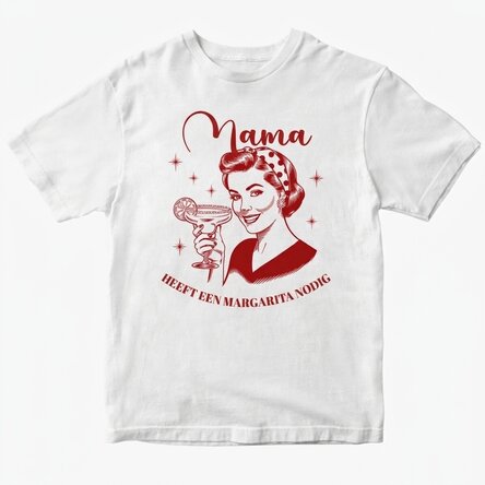 Gepersonaliseerd katoenen T-shirt - Mamacita heeft een margarita nodig