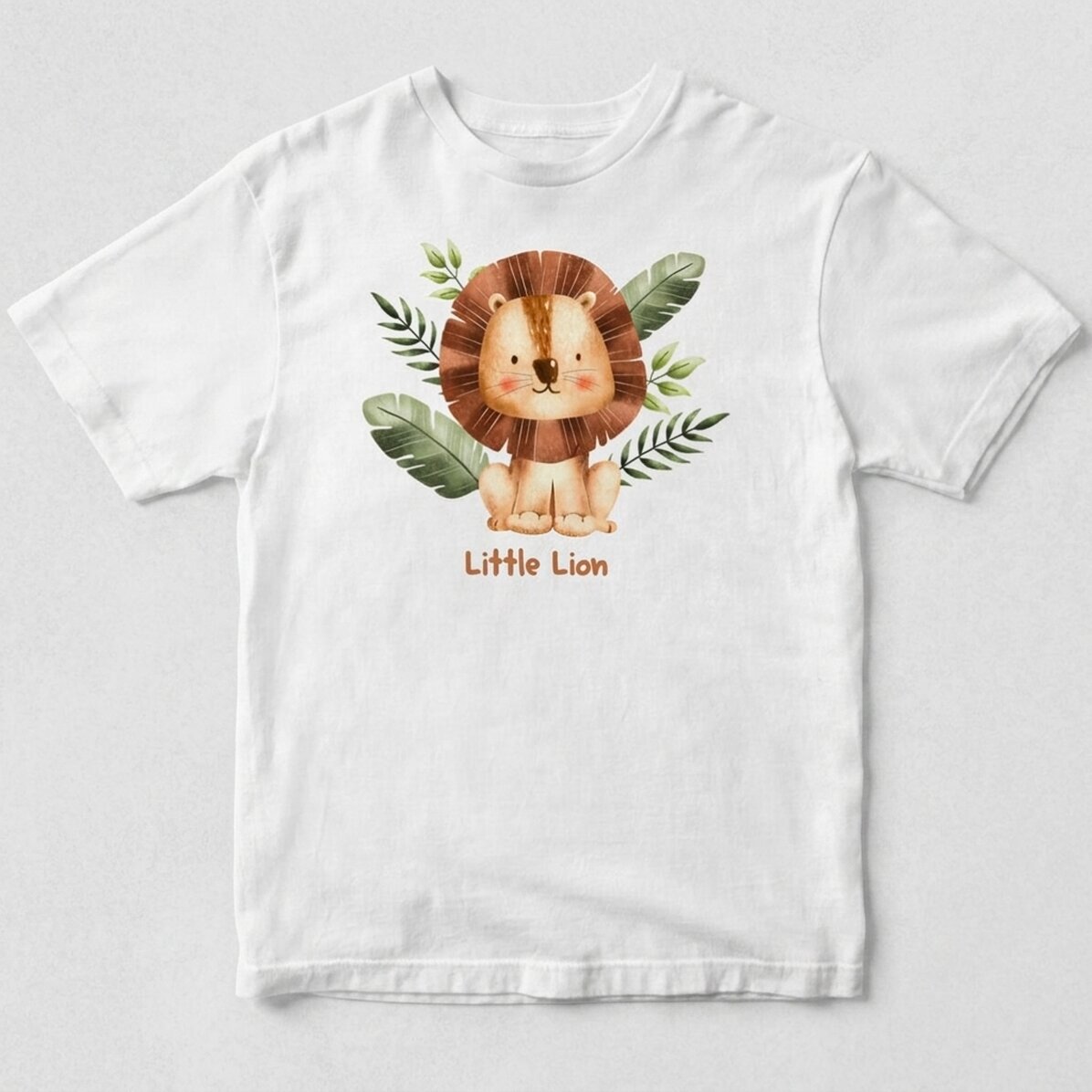 Gepersonaliseerd katoenen T-shirt voor kinderen - Little Lion