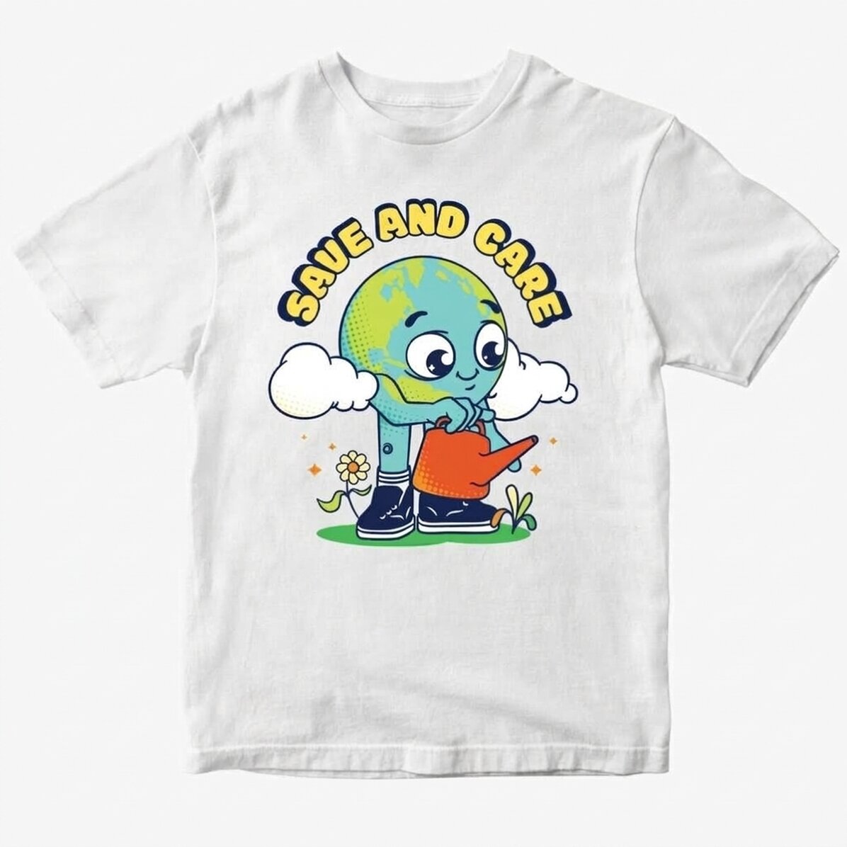 Gepersonaliseerd katoenen T-shirt voor kinderen - Save and care