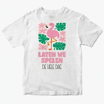 Gepersonaliseerd katoenen T-shirt voor kinderen - Let's Play!